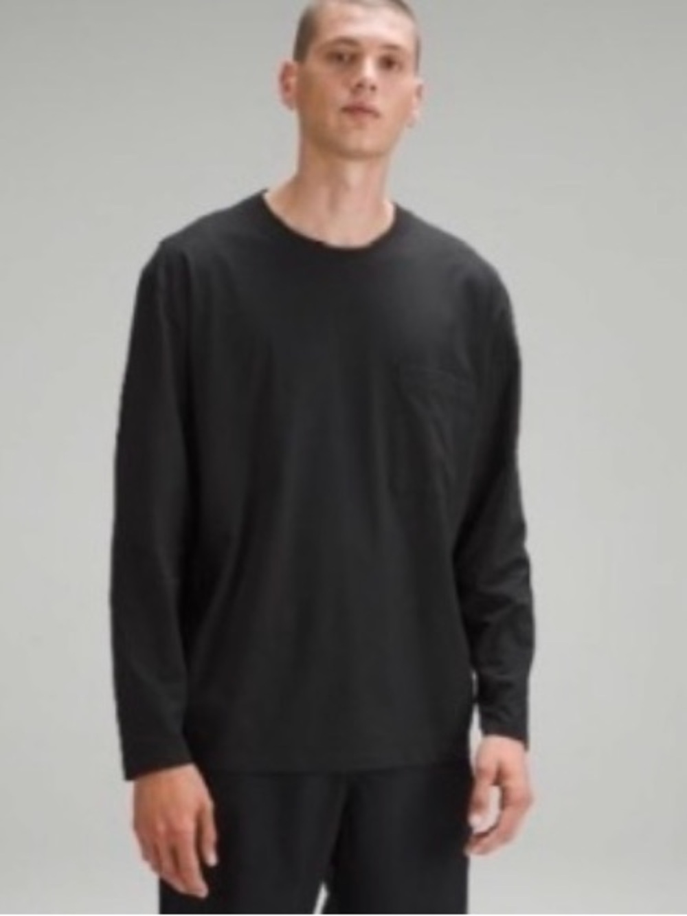 Lululemon The Fundamental Pocket T-Shirt Long Sleeve Black